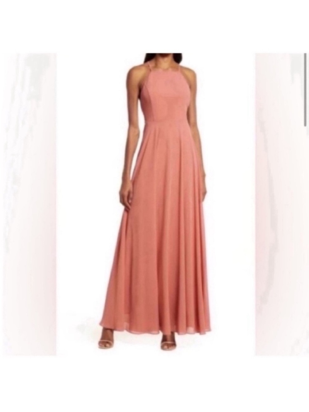 Lulu's Blush Halter Maxi Dress NWT Large